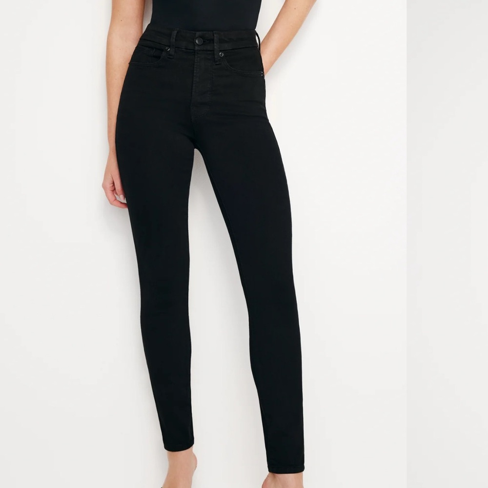 Good American Good Legs Skinny Jeans- Black, Size 4/27